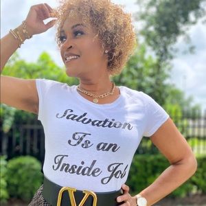 Salvation is an inside Job T-shirt now on sale. $15 each